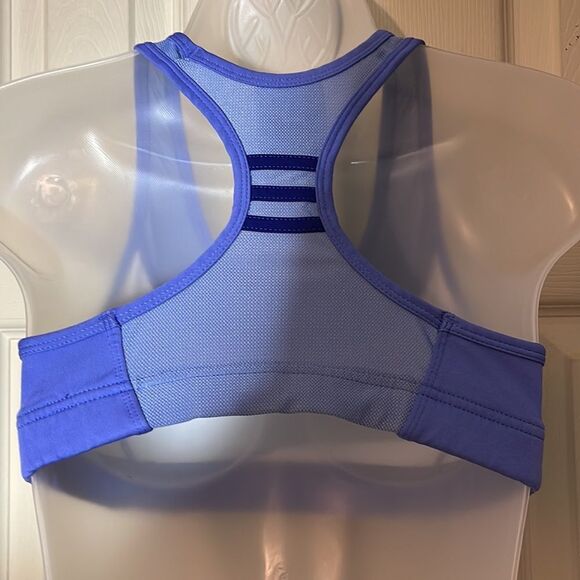 Adidas Vintage 1990s Purple/Blue Racerback Sports Bra With Mesh Medium - Picture 10 of 16
